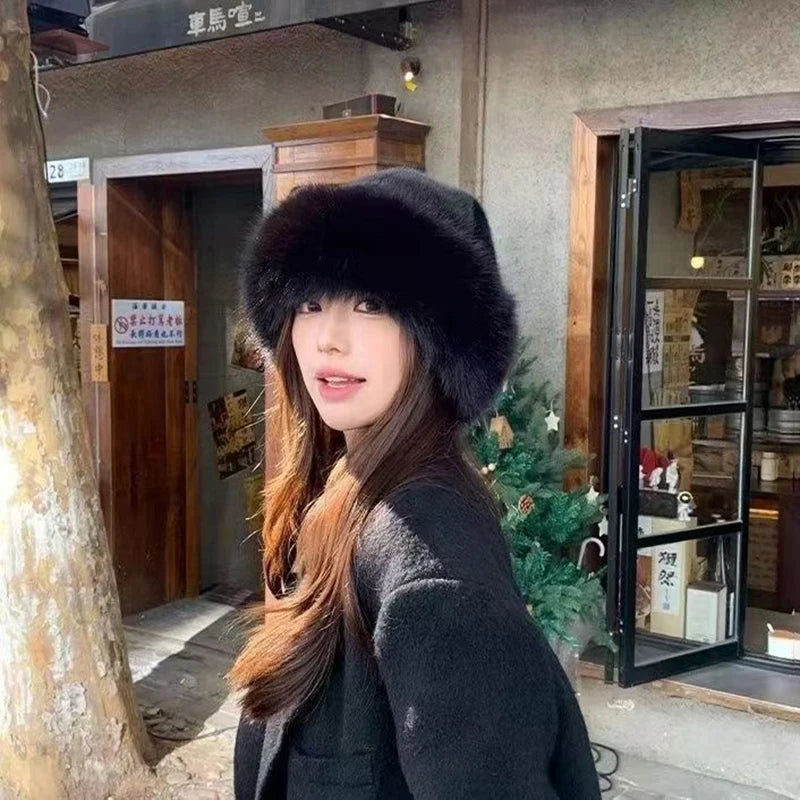 Chapeau femme hiver fausse fourrure